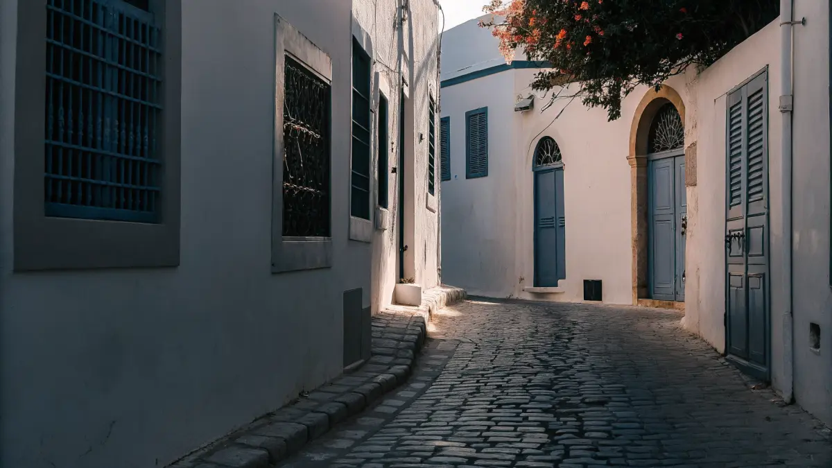 Sidi Bou Said baltās mājas ar zilajām durvīm Tunisijā Sidi Bou Said baltās mājas ar zilajām durvīm Tunisijā